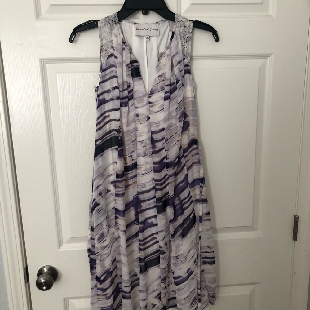 Charles Henry Purple & White Dress